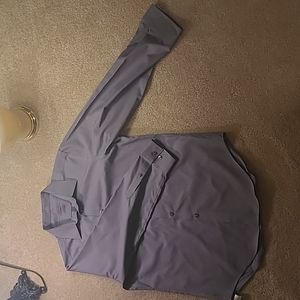 Calvin Klein slim fit men's button down 16, 32 33, 80'S, two ply